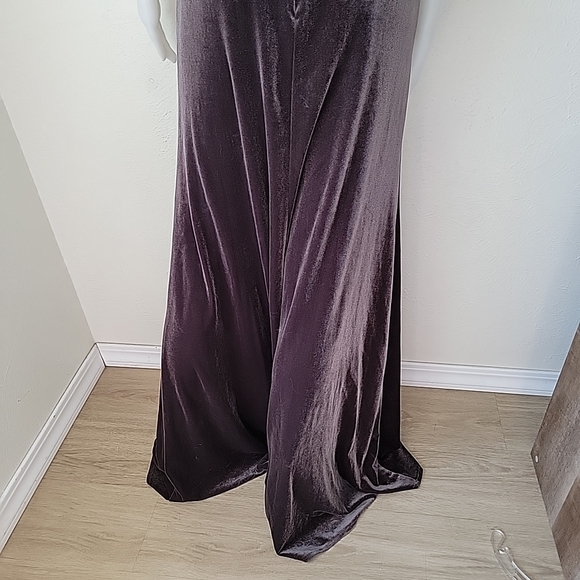 Jenny Yoo Velvet Maxi Dress in Deep Purple - Picture 7 of 9